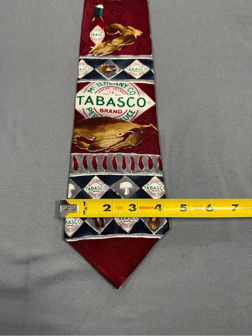 Tabasco Red Patterned Men's Neck Tie 100% Silk